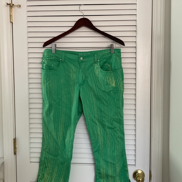 Crest Jeans. Green with Yellow stripes. Size13/14 - Picture 2 of 10